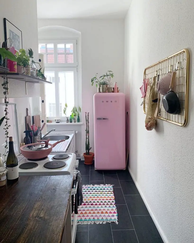 Pink refrigerator