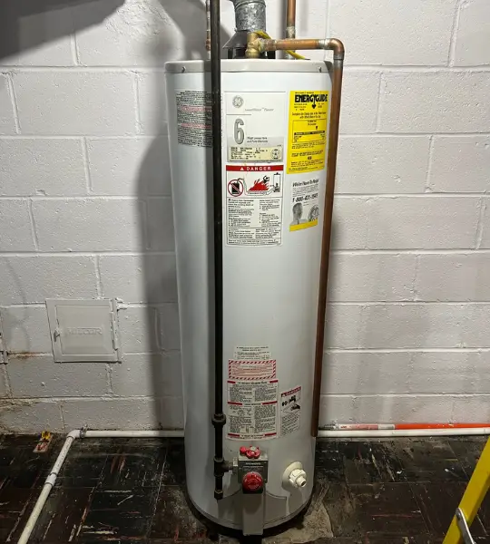 apartment water heater in basement