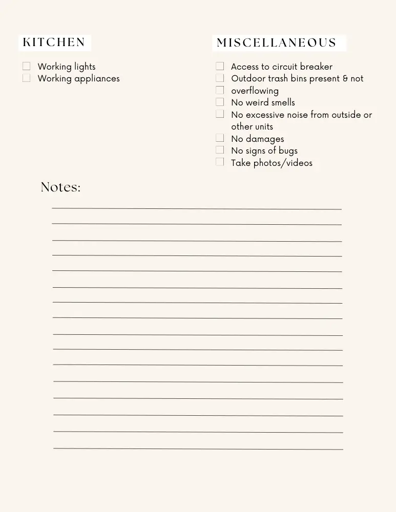 printable apartment viewing checklist 2